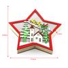 Wooden Christmas  Ornaments Five-pointed Star With Led Light Table Decoration Crafts