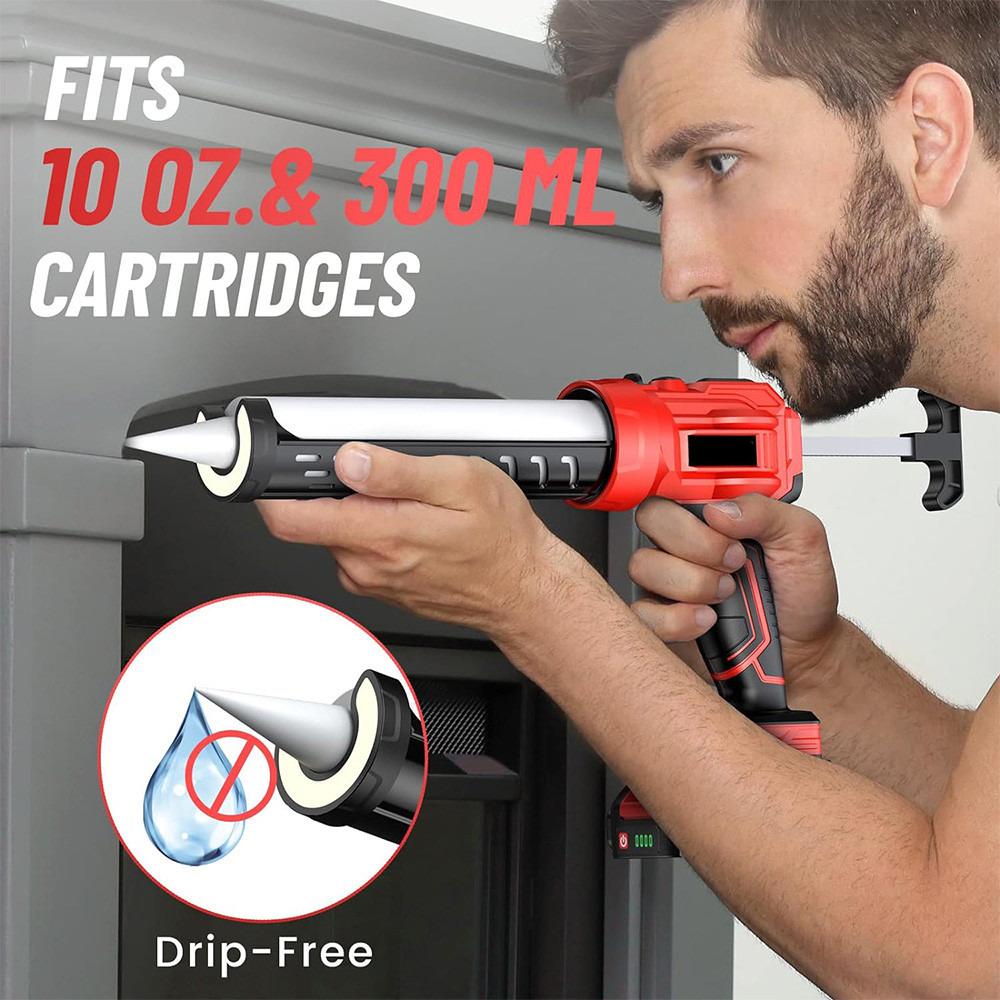 20V Cordless Portable Caulking Gun 4 Speeds Adjustable Electric Adhesive Gun Kit Home DIY Filling Sealing Caulk Gun
