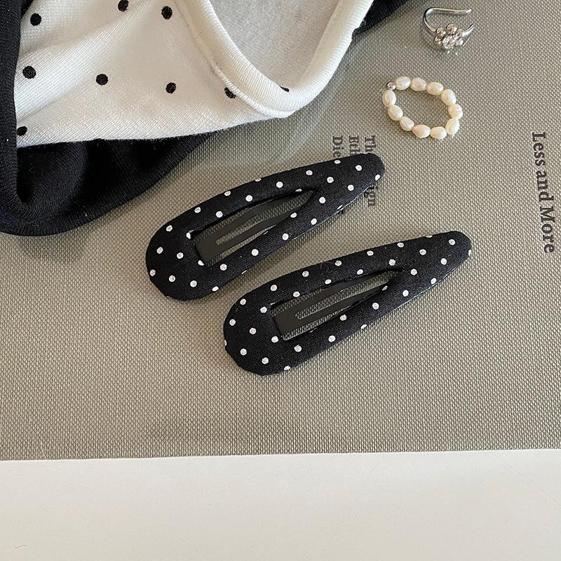 New Fabric Hair Accessories for Bangs BB Side Hair Clips Lovely Hairpin Headwear 2Pcs School Girls Cute Polka Dot Hair Clip