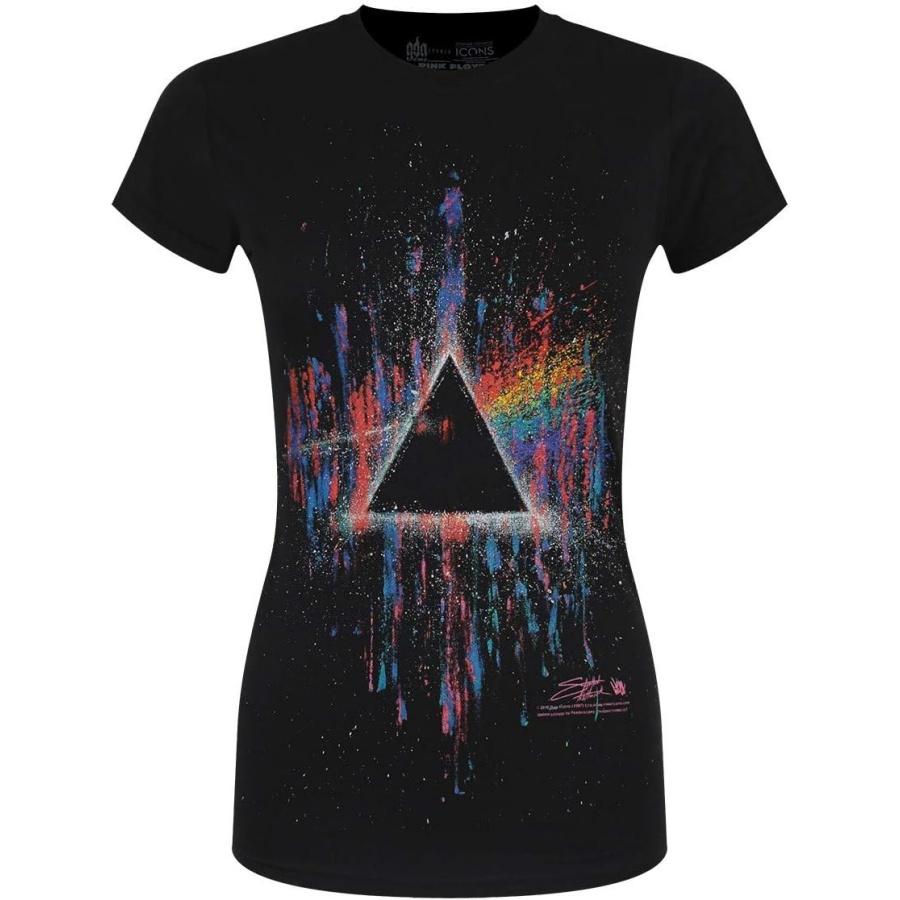 Pink Floyd Dark Side of The Moon Splatter – Women s T-Shirt, Black S