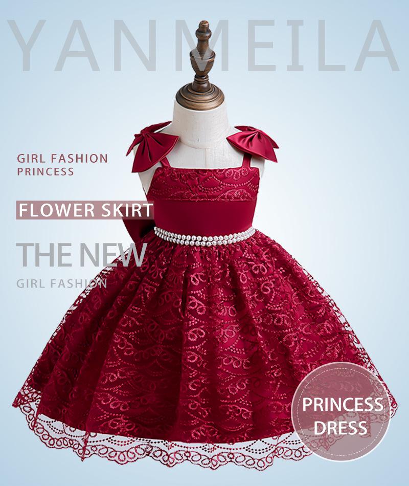 Princess Bow Baby Dress for Birthday, Wedding, or Evening - One Year Old