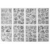 8 PCS Cute Animal Heat Shrink Sheets Colorable Different Patterns Shrink Plastic Sheets White Shrinky Art Paper DIY Crafts