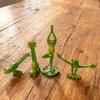 Set of 4 Creative Resin Yogas Frogs Figurine Decors 4 Different Yogas Pose Frogs Sculpture Statue Collectible Figurines