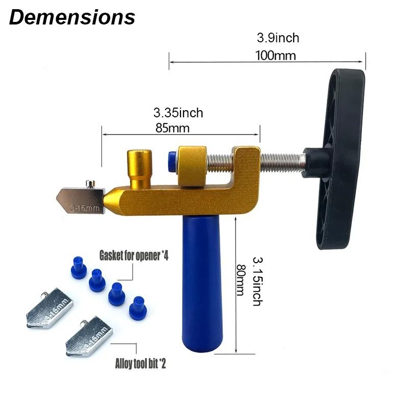 2 In 1 Glass Ceramic Tile Cutter Opener Breaker Tile Wheel Diamond Roller Cutting Manual Diamond With Knife Hand Tools.