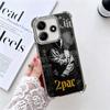 Rapper 2pac Singer Tupac Soft Phone Case For Xiaomi Redmi Note 14 15 Pro Plus 13 12 11S 11T 5G 10 9S 9 Plating Anti-Fall Fundas