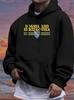 Casual Fleece-Lined Print Hoodie - Warm Winter Pullover with "Bosnia and Herzegovina" Emblem