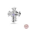 Copper Wings Sister Cross Pendant Charms Fit Original 4Mm Aperture Bracelet Charm Beads Necklace Diy Female Jewelry