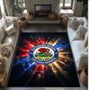 Blackburn Rovers Football Print Crystal Velvet Rug, Comfortable Water Absorbent Non Slip Indoor Floor Carpet