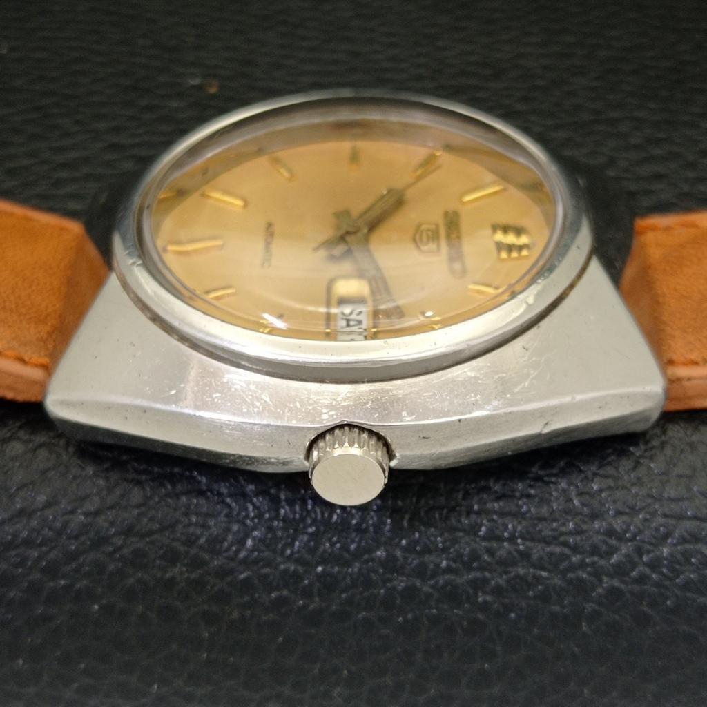 CEAS BĂRBĂTESC AUTOMATIC SEIKO 5 VINTAGE UZAT 6119B JAPONIA CADRAN ORIGINAL a433858-2 R119-a433858