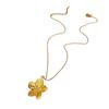 European Style Metal Flower Pendant Long Necklace: Versatile Women's Sweater Chain for Special Occasions