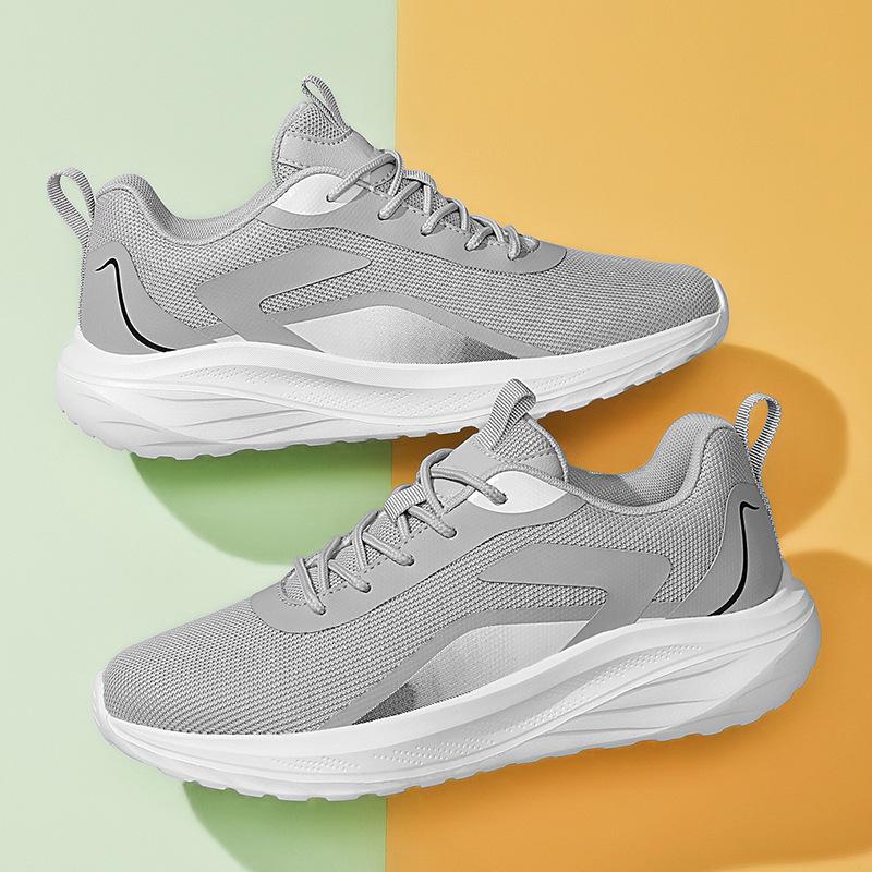 New large size running shoes men's mesh shoes shock absorption lightweight casual shoes soft sole youth sports shoes men