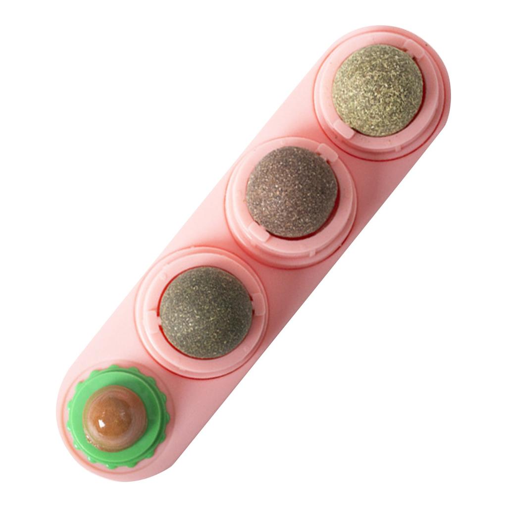 Katzenminze-Bälle – Katzenminze-Bälle, die an der Wand haften – Gesunde, kaubare und leckbare Snacks für Kätzchen – Interaktives Spielzeug für Katzen, um ihre Angst zu lindern