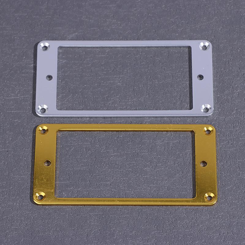 2Pcs Aluminum Alloy Neck Bridge Humbucker Pickup Mounting Ring Neck Bridge Pickup Curved Frames Set For Guitar