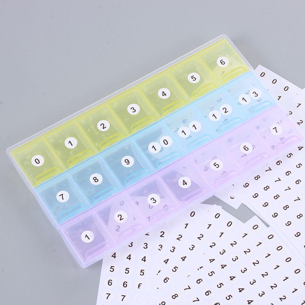 12 Sheets Embroidery Tool Diamond Paint Storage Classification Sticky Distinguish Number Stickers Tags Package Label