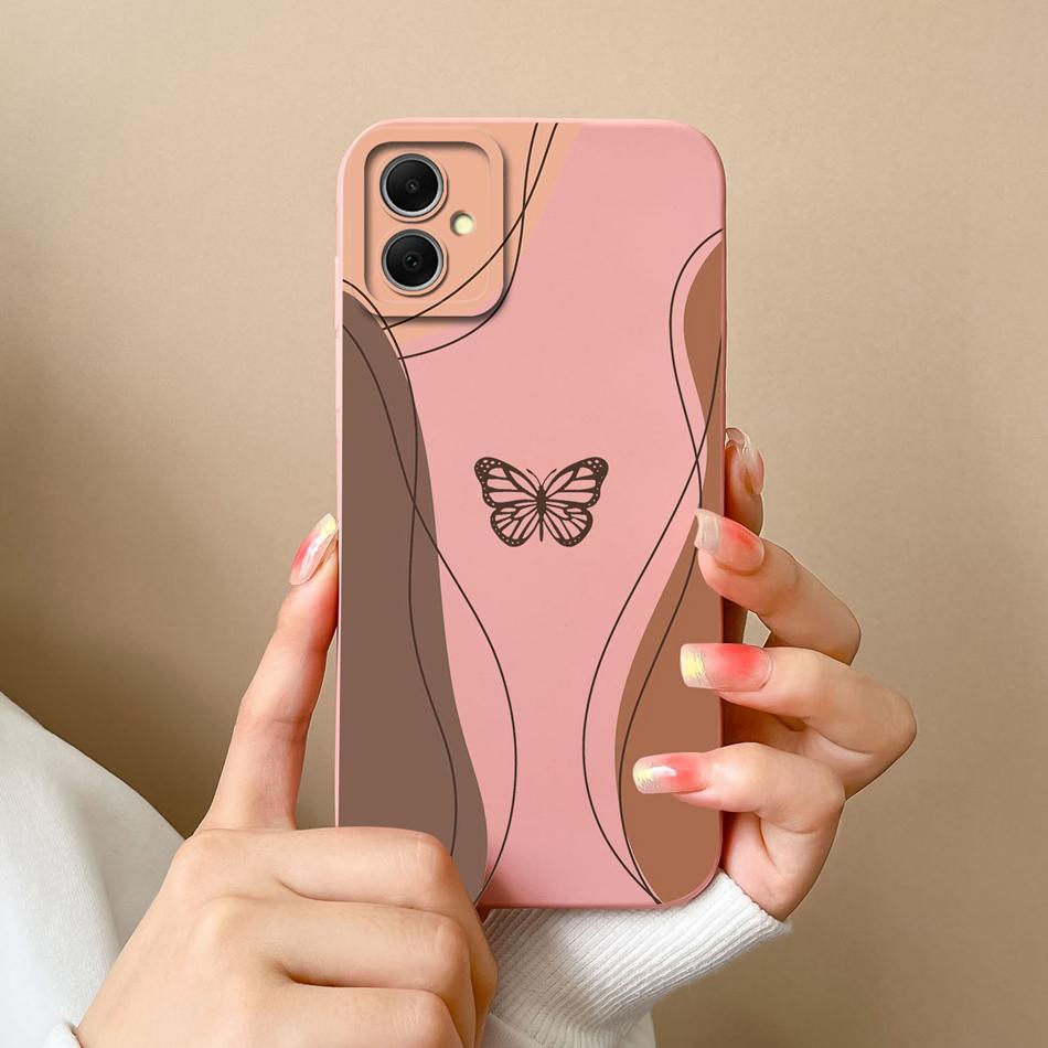 For Samsung Galaxy A05 A05S Phone Cases Simple Unique Soft Liquid Silicone Camera Protection Back Cover For Samsung A 05 Funda