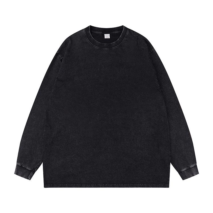 Men s Retro Washed Embroidered Cotton Hoodie - Casual Thick Winter Wear 4XL