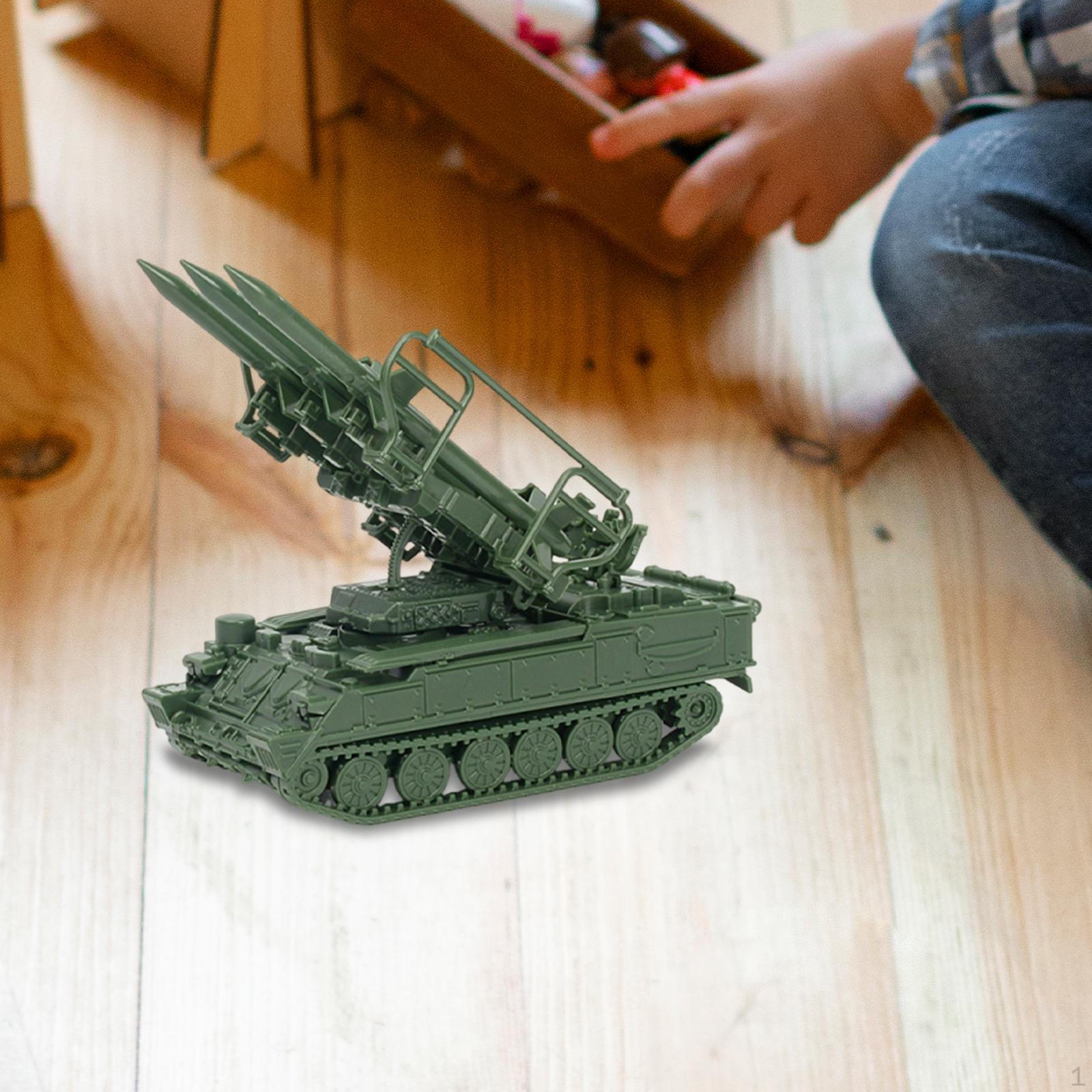 Набор для сборки модели танка DIY Сборка Масштаб 1/72 Образовательные Игрушки Коллекция Декор Песочный Стол Макет зелёный