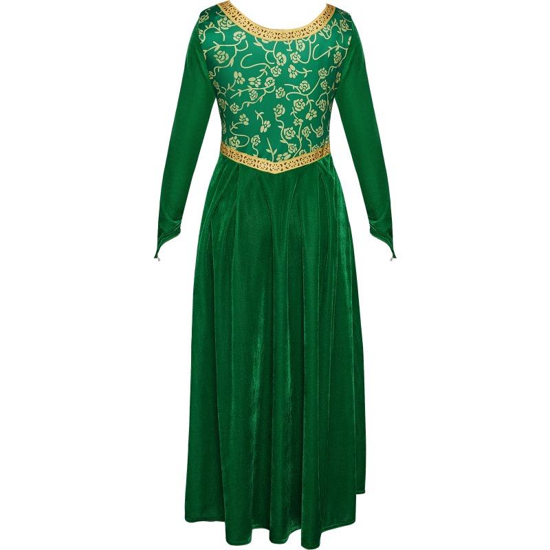 Monster Shrek Cos Costume Green Dress Fiona Princess Dress Cosplay Stage Performance Costume