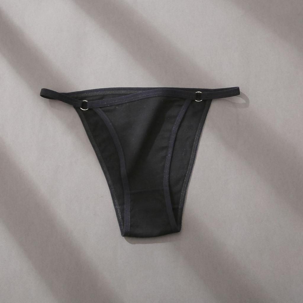 Damen-Slips dünner Bund niedrige Taille Baumwoll-Slips Ring sexy Damen-Bikini-Slips L
