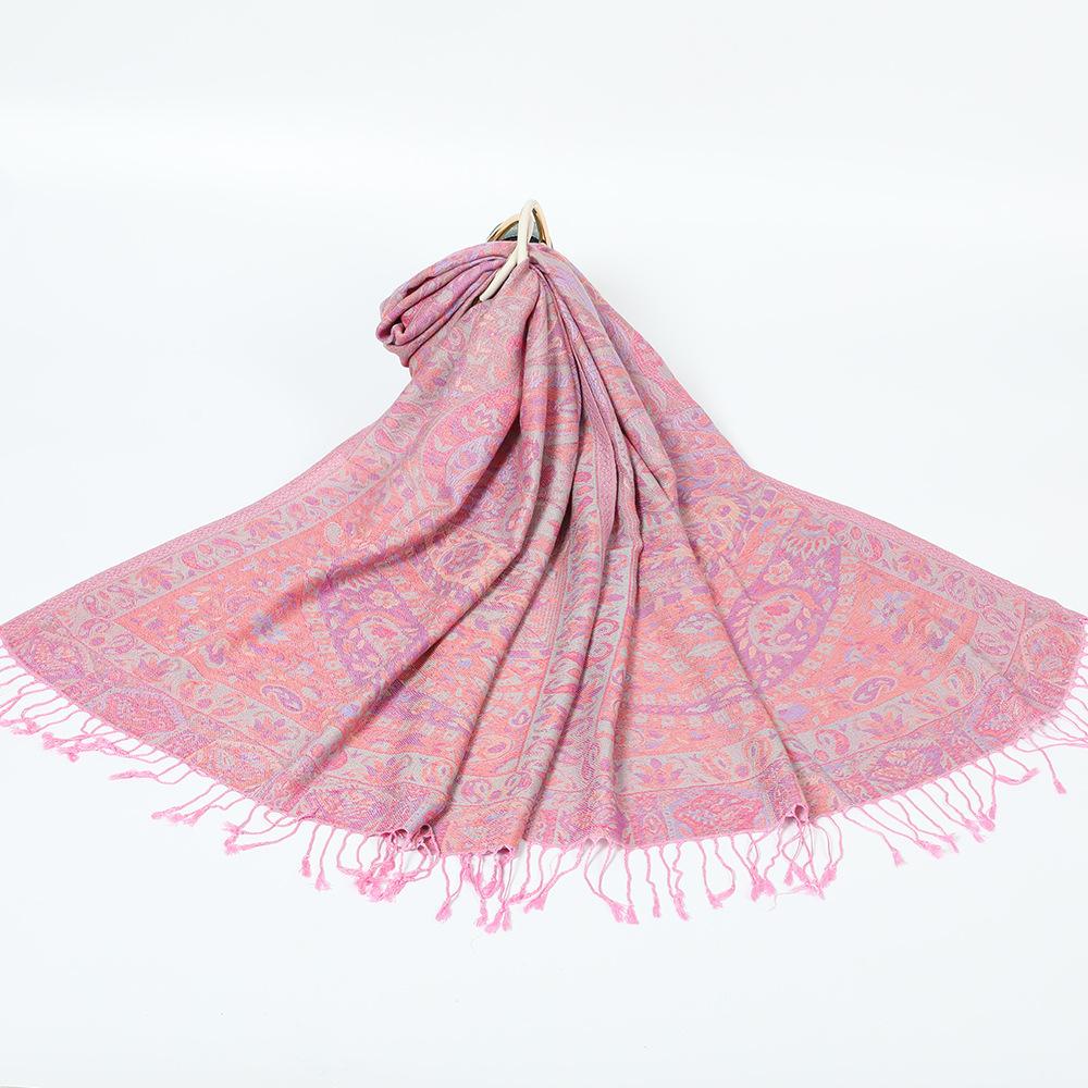 New retro shawl with women's travel vacation photo scarf warm scarf cape fringe
