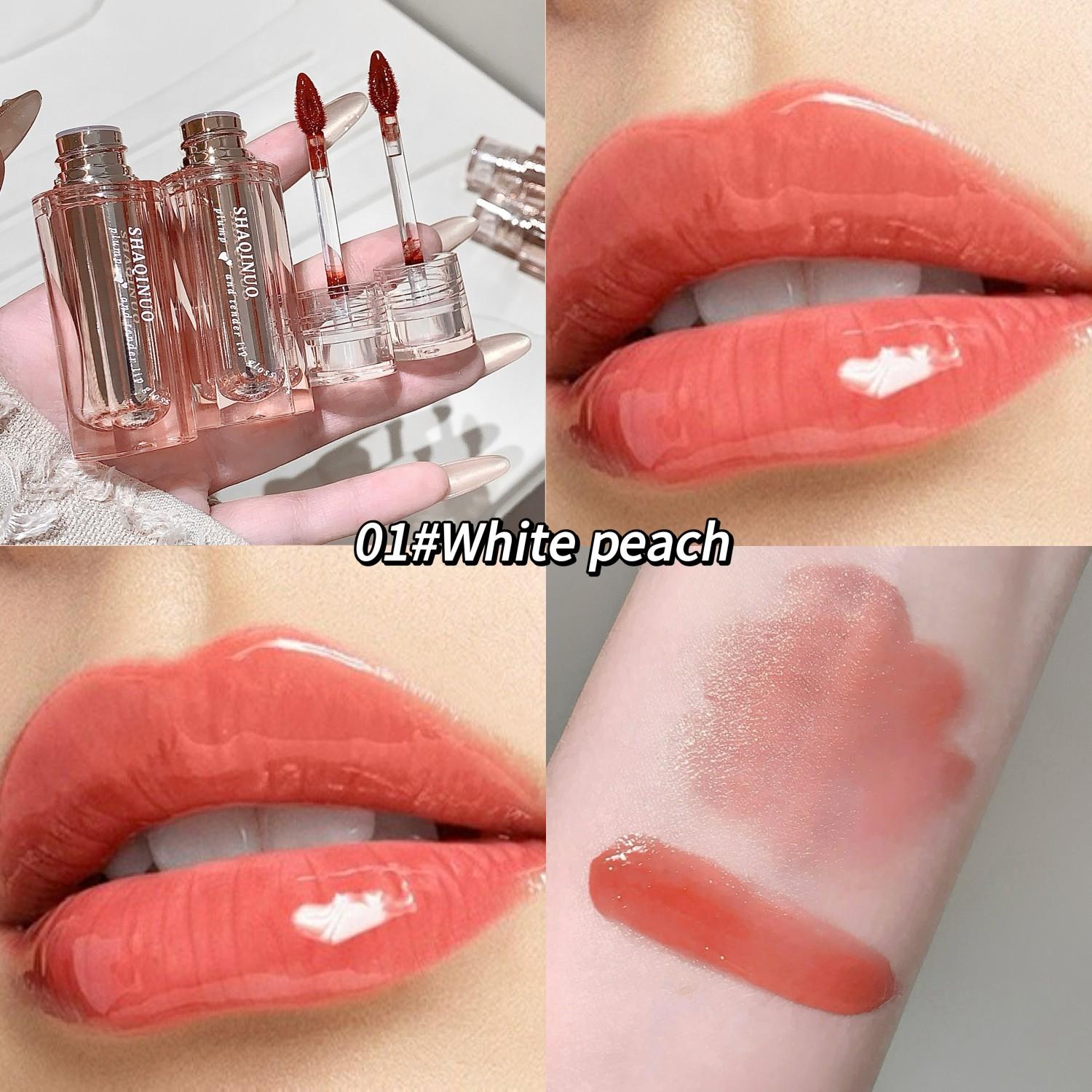 SHAQINUO Зеркальный блеск для губ Стойкий увлажняющий блеск с зеркальным сиянием, Увлажняющий, Яркий цвет, Дешевый блеск для губ для девочек