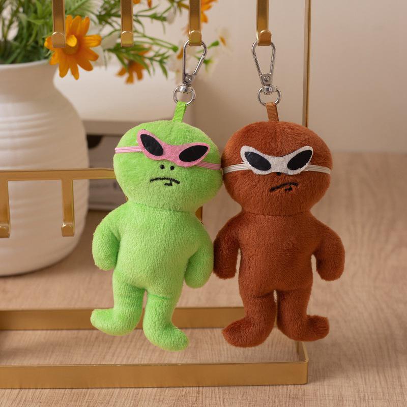 Funny Alien Plush Keychain - Cute Korean Star Bag Ornament