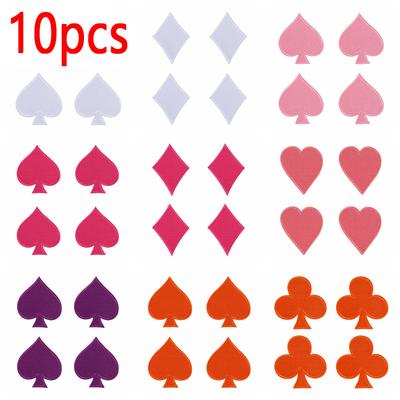 10pcs Wholesale New Poker Trend Embroidery Patch On Clothes Jackets Diy Decoration Cartoon Iron On Patches For Clothing Access 