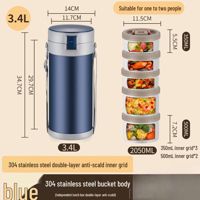 Stainless Steel Insulated Lunch Box with Handle