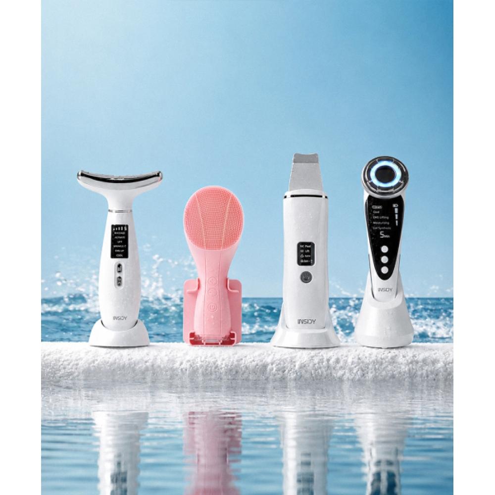 Insidy Beauty Device Set 4 Types Vibration Cleanser Aqua Peeling Neck Care Galv