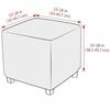 Jacquard Velvet Square Footstool Cover Square Shaped Solid Color Ottoman Dust Protector Soft Wear Resistant Footrest Cloth Cover