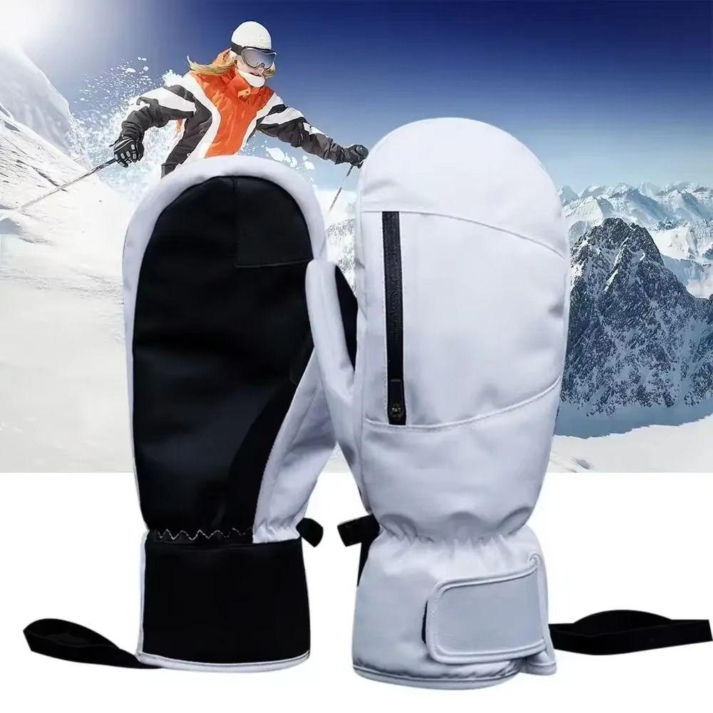 Waterproof Skiing Gloves Thermal Thick Snow Gloves Camping Outdoor Ski Mittens  Snowmobile