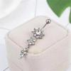7Pcs Stainless Steel Zircon Navel Ring Set Beach Body Piercing Jewelry Gift For Women