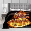 Hebrews 12:29 Fire Design Flannel blanket for bedroom, living room, sofa, and nap
