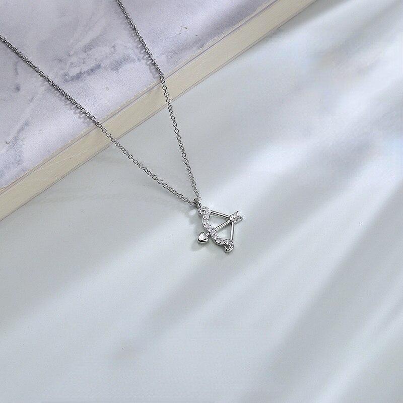 Stylish Trendy Style Jewelry Bow And Arrow Pendant Necklaces Latest Design One Layer Chain Pendant Necklace For Girl Fine AccessoriesTrendy Pendant