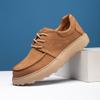 2025 direct supply men's shoes spring fashion new first-layer cowhide casual shoes trend versatile platform shoes