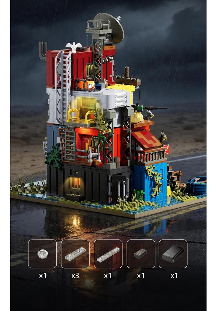 Jie Xing Doomsday Survival Base Building Blocks - Educational Toy Model for Children