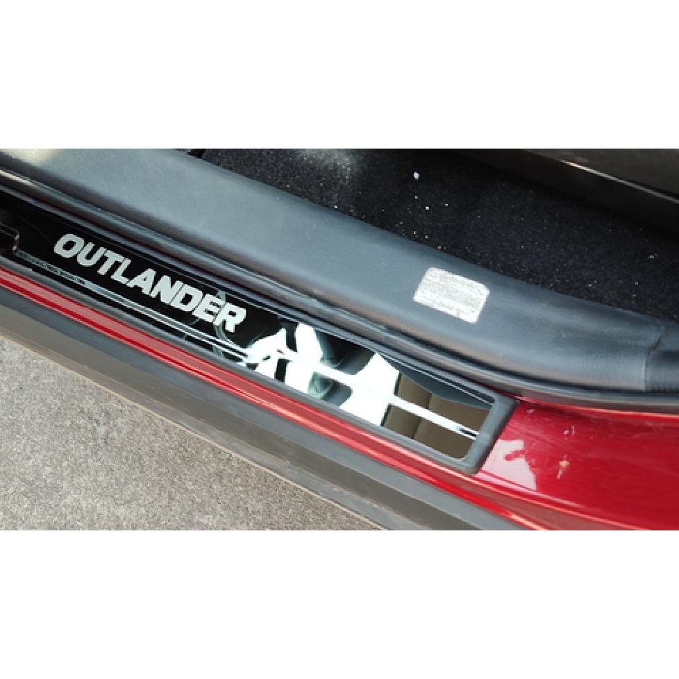 For Mitsubishi Outlander Accessories Protector Door Sill Scuff Plate Car Sticker