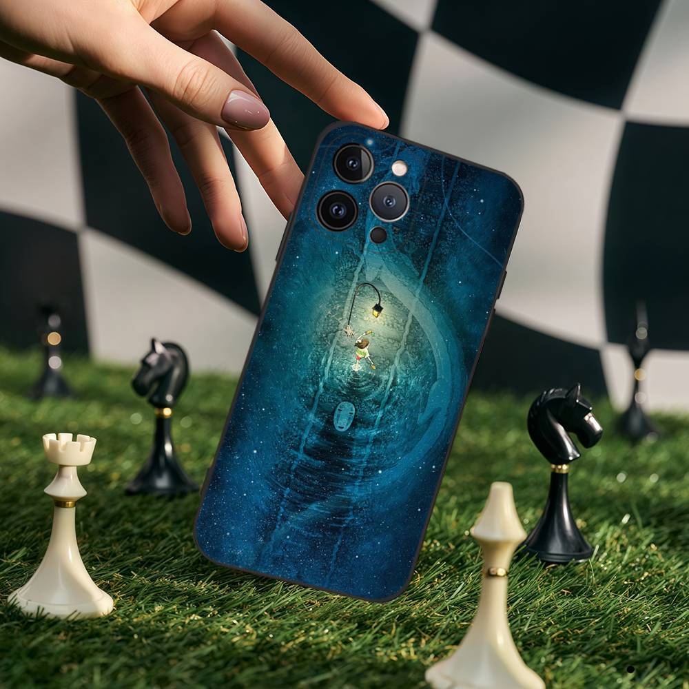 

S-Spiriteds Flower A-Away Phone Case For IPhone 17 15 Pro Max 16 12 Mini 11 13 14 Plus Silicone Phone Cover IPhone Black Case iPhone 15 plus