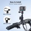 Motorcycle Bicycle Holder 360 Rotating Handlebar Mount Bracket For Insta 360 X2 X3 X4 Go Pro 12 11 10 Dji