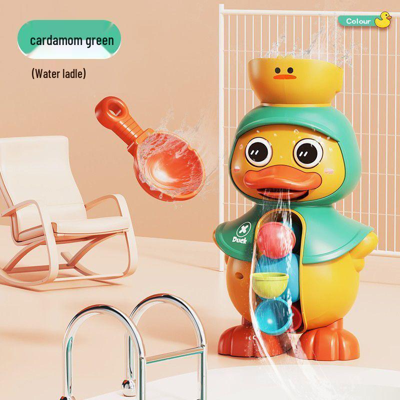 

Infant Toddler Bath Toys: Little Yellow Duck Spin & Suction Cup Water Wheel for Boys & Girls