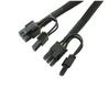 10Pcs 22cm GPU PCIE 8 Pin Female To Dual 2X 8 (6+2) Pin Male PCI Express Power Adapter Braided Y-splitter Extension Cable