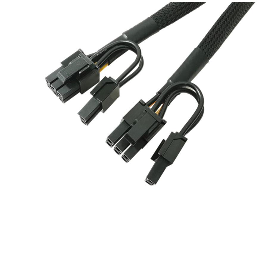 10Pcs 22cm GPU PCIE 8 Pin Female To Dual 2X 8 (6+2) Pin Male PCI Express Power Adapter Braided Y-splitter Extension Cable