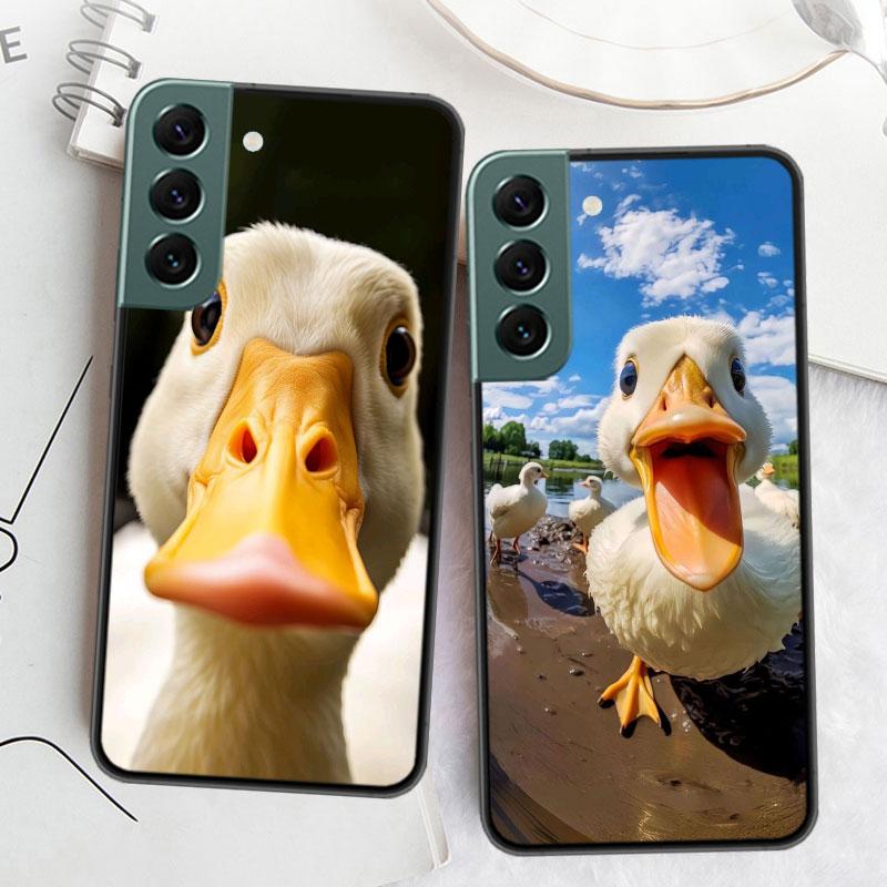 Yellow Duck Phone Case For Samsung Galaxy S22 S25 Ultra S21 S10 Plus S26 Edge S20 S23 S24 FE Cover Silicone Soft TPU Clear S