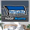 Hertha BSC Tapestry with Custom Name Wall Hanging Room Background Cloth Home Decor Beach Mat Yoga Mat Sofa Bed Sheet