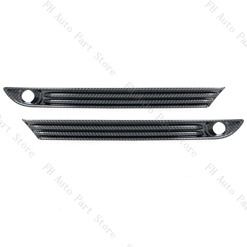 1Pair Carbon Fiber Front Bumper Foglight Fog Lamp Trim Sticker Frame Cover Grille For Mazda CX-5 CX5 2017 2018
