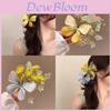 Spring Butterfly Hair Clip With Handcrafted Floral Design For Women