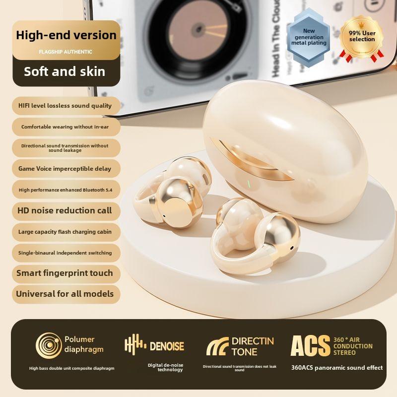 

Беспроводные наушники-клипсы J07 Bluetooth 5.4 с NFC, двусторонним стереозвуком и надежной фиксацией для занятий спортом J07