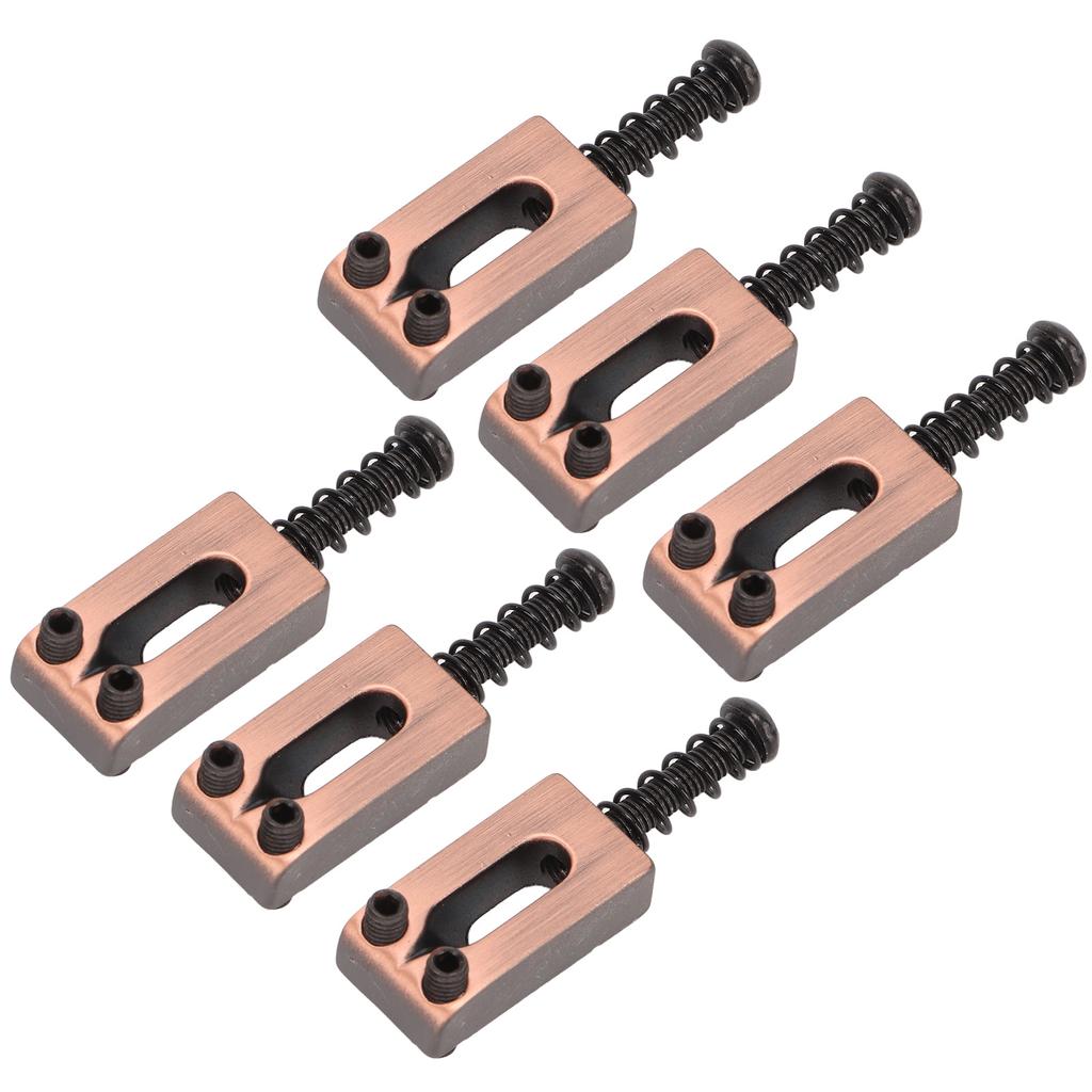 6 Stück E-Gitarrensattel Ausgezeichnete Verarbeitung Verbessern Stimme Metallmaterial E-Gitarrenzubehör