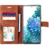 Coque de protection pour Samsung Galaxy S20 FE - BOOLING - Effet Cuir Flip Case Marron