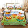New Print Cartoon Kid-E-Cats Bedding Set Luxury Duvet Cover Comforter Bed Set Quilt Cover Pillowcase,King Queen Twin Size Luxury